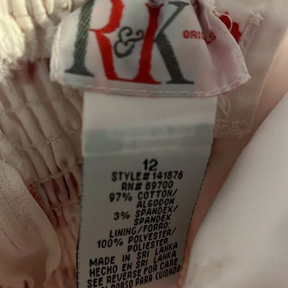 R & K Poppy Red and White Dress Size 12 - Picture 6 of 7